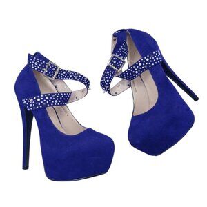 Cape Robbin Haven Studded Embellished Strappy Platform Heels Women's Size 8